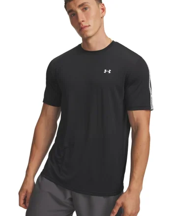 Tricou pentru antrenament Tech Taping, Negru/Alb optic