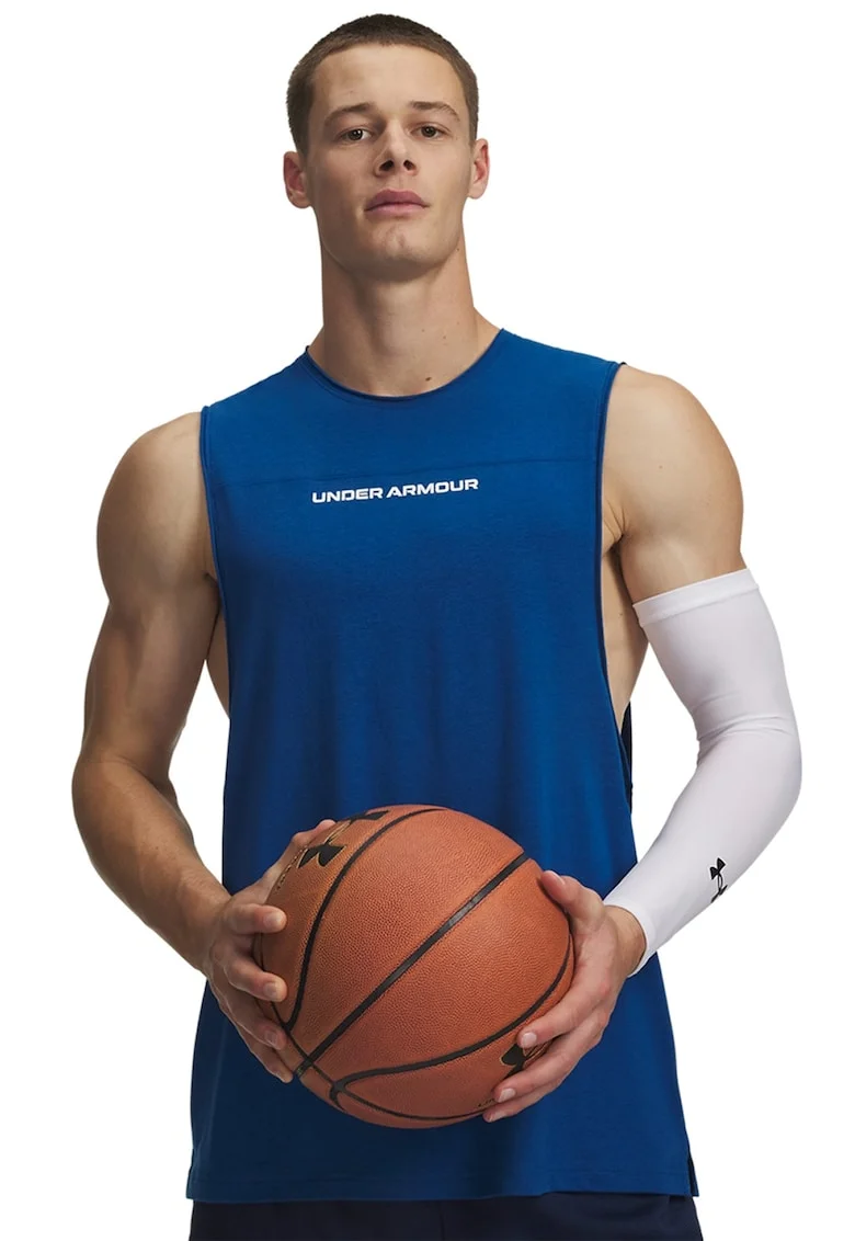 Top din amestec de bumbac, oentru baschet Hoops, Albastru inchis/Alb optic