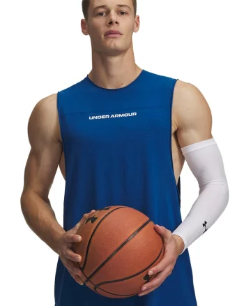 Top din amestec de bumbac, oentru baschet Hoops, Albastru inchis/Alb optic