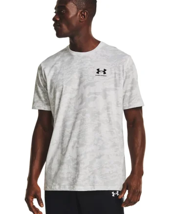 Tricou lejer ABC Camo, Alb