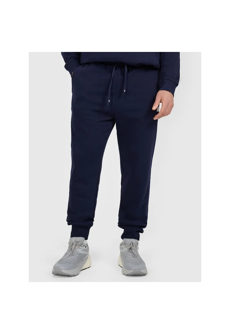 Pantaloni sport barbati  bumbac, bleumarin inchis