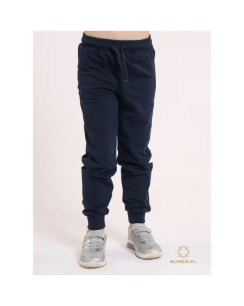 Pantaloni lungi fetite, bumbac, Albastru