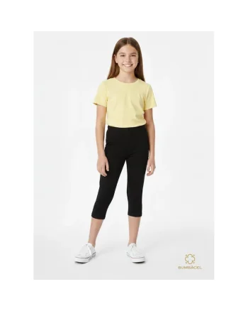 Pantaloni de tip leggings, elastici, din bumbac, pentru fete