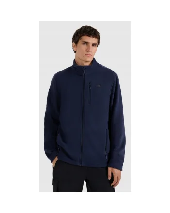 Hanorac sport barbati  regular, guler tip tunica, bleumarin, 4FWarm