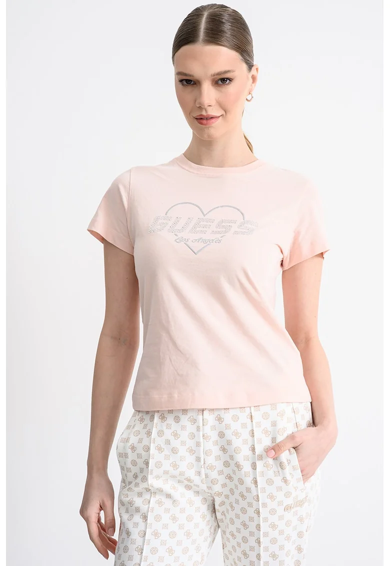 Tricou regular-fit cu logo decorativ