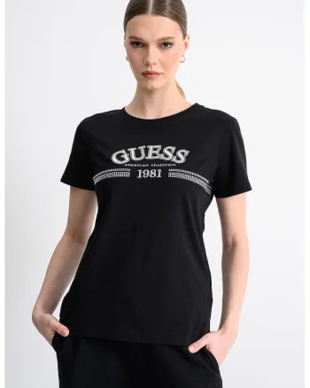 Tricou regular-fit cu imprimeu logo, Negru/Argintiu