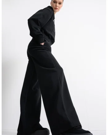 Pantaloni de trening din amestec de bumbac, Negru