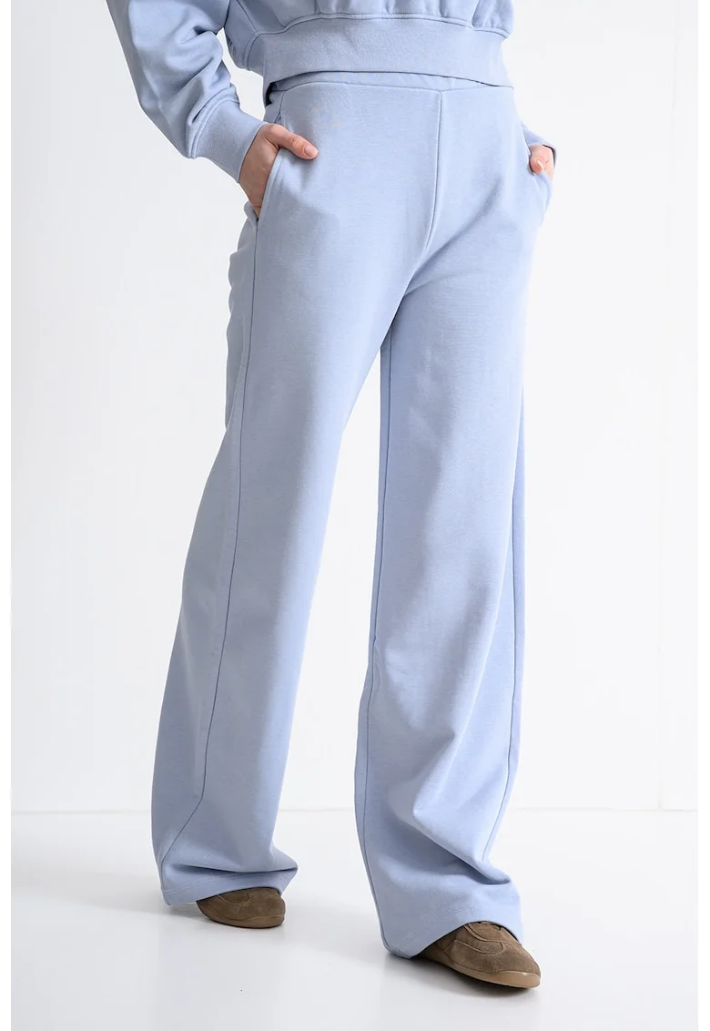 Pantaloni de trening din amestec de bumbac, Albastru deschis