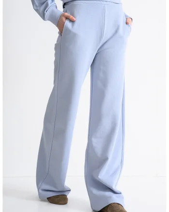 Pantaloni de trening din amestec de bumbac, Albastru deschis