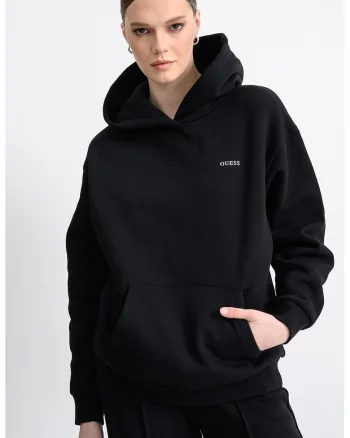 Hanorac din amestec de bumbac, pentru fitness, Negru