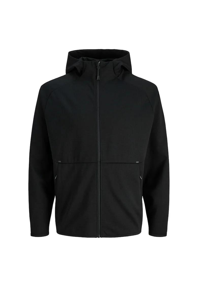 Hanorac JACK &JONES Base Sweat Zip Hood PLS 54386, Negru