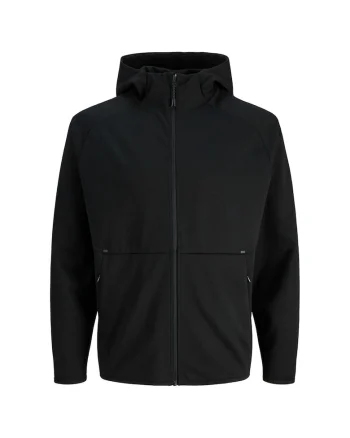 Hanorac JACK &JONES Base Sweat Zip Hood PLS 54386, Negru