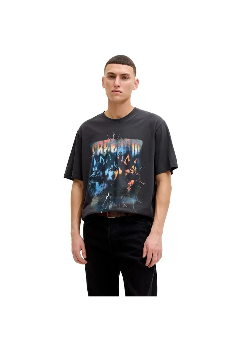 Tricou JACK &JONES Band 54470, Negru