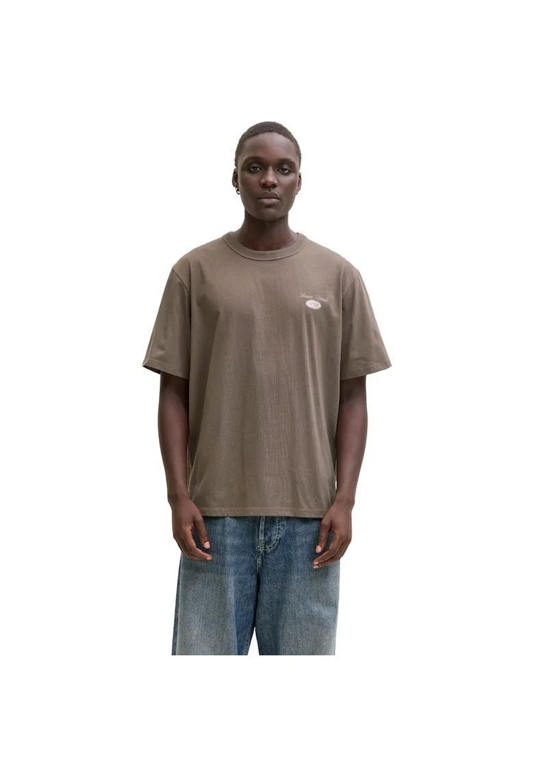 Tricou JACK &JONES Dover Graphic 54317, Maro deschis