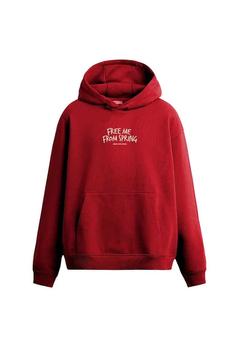 Hanorac JACK &JONES Object Sweat Hood Smu 54515, Rosu