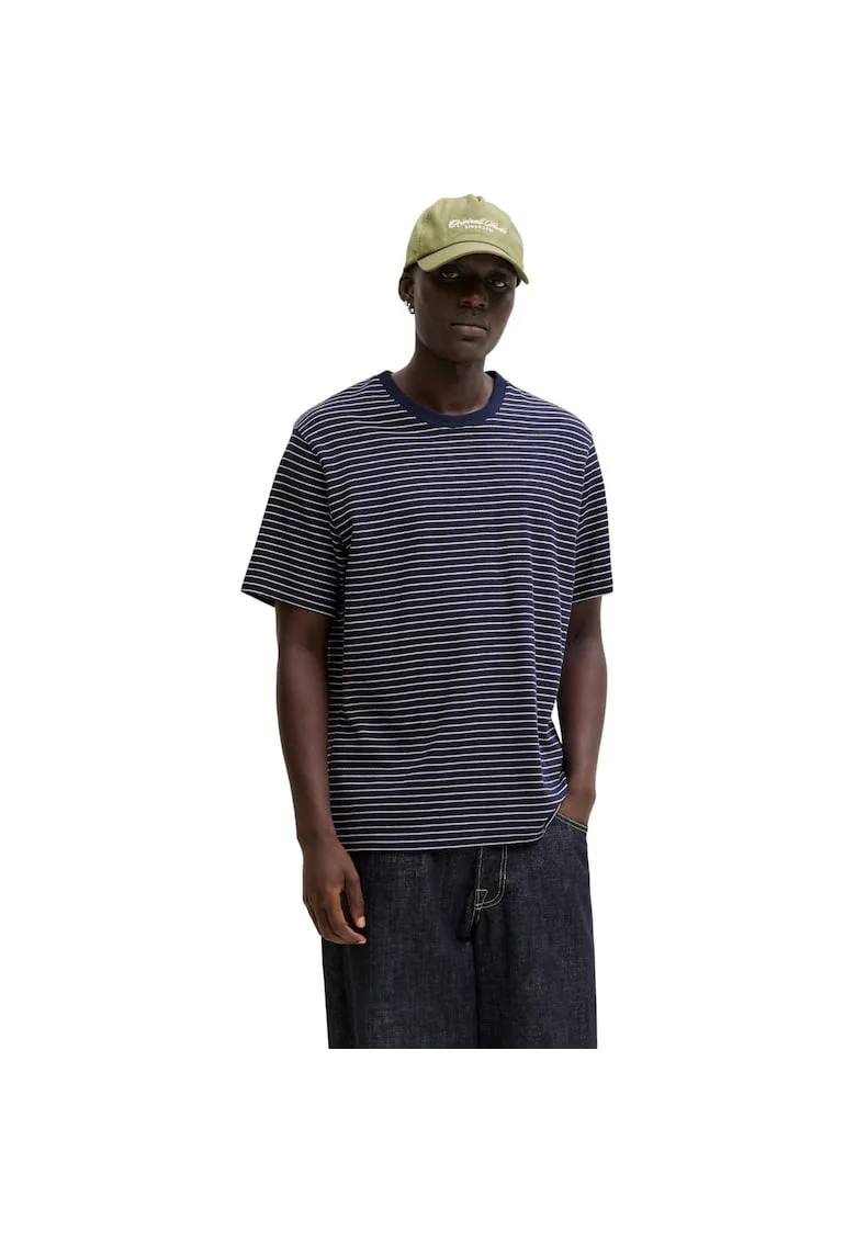 Tricou JACK &JONES Dover Striped 54332, Albastru inchis