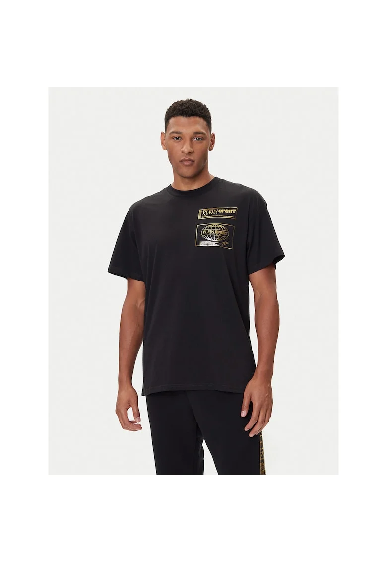 Tricou barbati  negru, lifestyle, bumbac