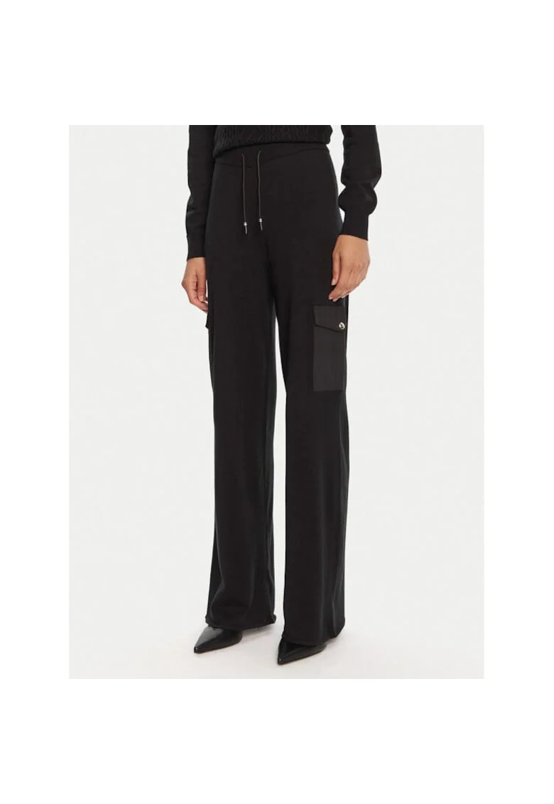 Pantaloni sport dama  tricot, negru