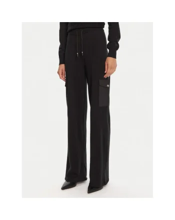 Pantaloni sport dama  tricot, negru