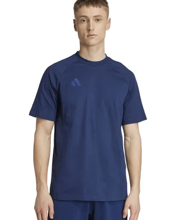 Tricou de bumbac pentru fotbal Tiro25, Bleumarin