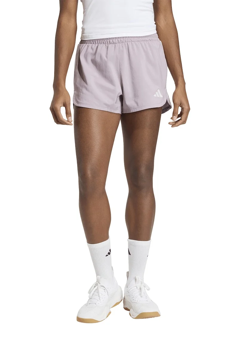 Pantaloni scurti cu talie inalta pentru fitness Pacer, Alb, Violet deschis,