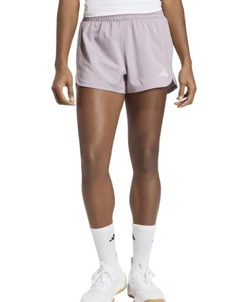 Pantaloni scurti cu talie inalta pentru fitness Pacer, Alb, Violet deschis,