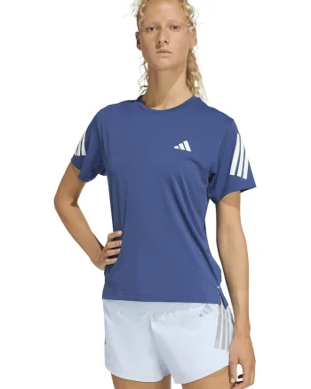Tricou pentru alergare Adi365, Alb, Albastru prafuit,