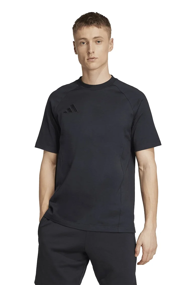 Tricou de bumbac pentru fotbal Tiro25, Negru stins