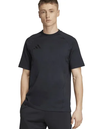Tricou de bumbac pentru fotbal Tiro25, Negru stins