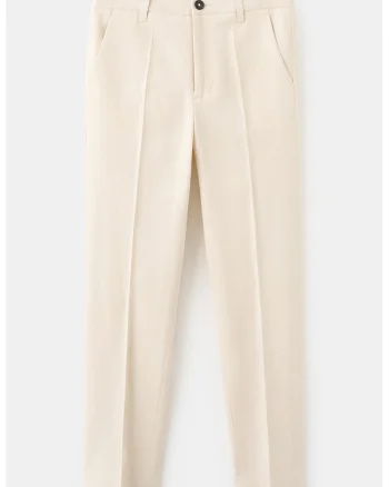 Pantaloni chino uni, Bej deschis