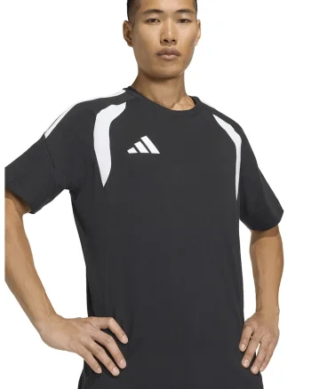 Tricou cu detalii contrastante pentru fotbal Tiro26 League, Alb/Negru