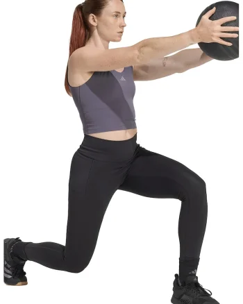 Top crop, pentru fitness, Gri antracit