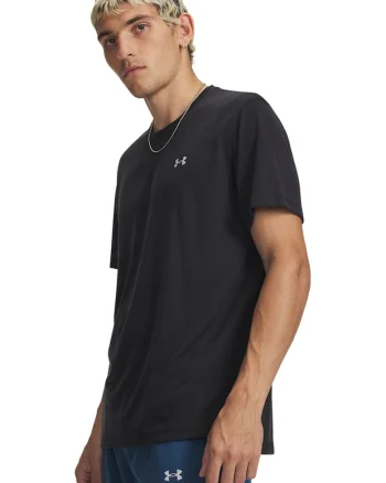 Tricou lejer pentru fitness Velociti, Negru