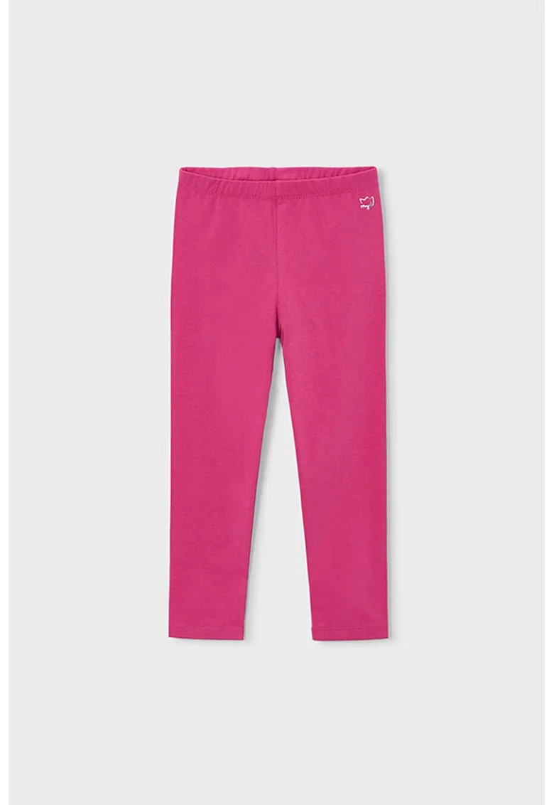 Colanti din amestec de bumbac cu talie elastica, Roz aprins