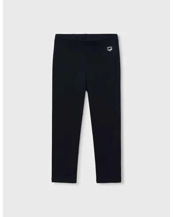 Colanti din amestec de bumbac cu talie elastica, Negru stins