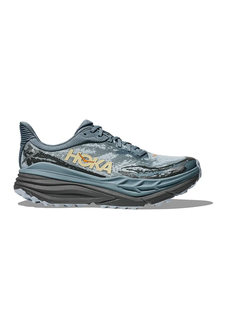 Pantofi Stinson 7 din plasa pentru alergare trail, Albastru prafuit/Gri inchis