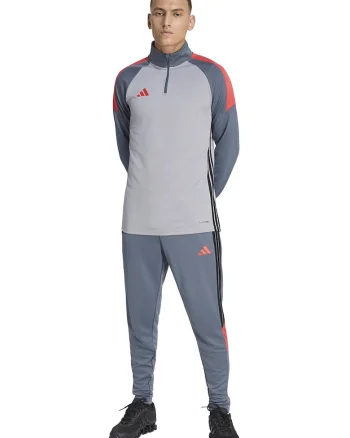 Pantaloni conici cu logo pentru fotbal Tiro Essentials, Negru/Albastru prafuit/Portocaliu mandarina