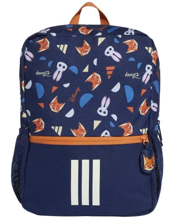 Rucsac din material textil cu imprimeu, Alb/Portocaliu/Albastru inchis