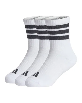 Set de 3 perechi de sosete lungi cu talpa dubla, Alb/Negru