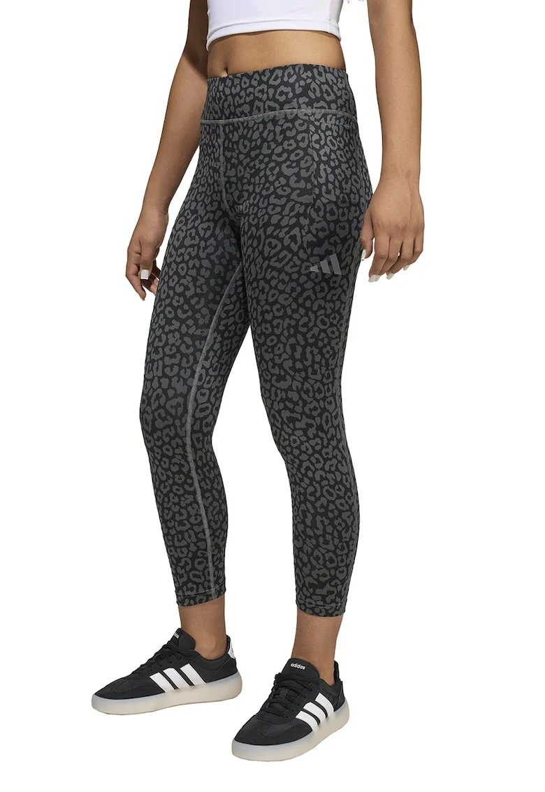 Colanti cu talie inalta si model, Negru/Gri
