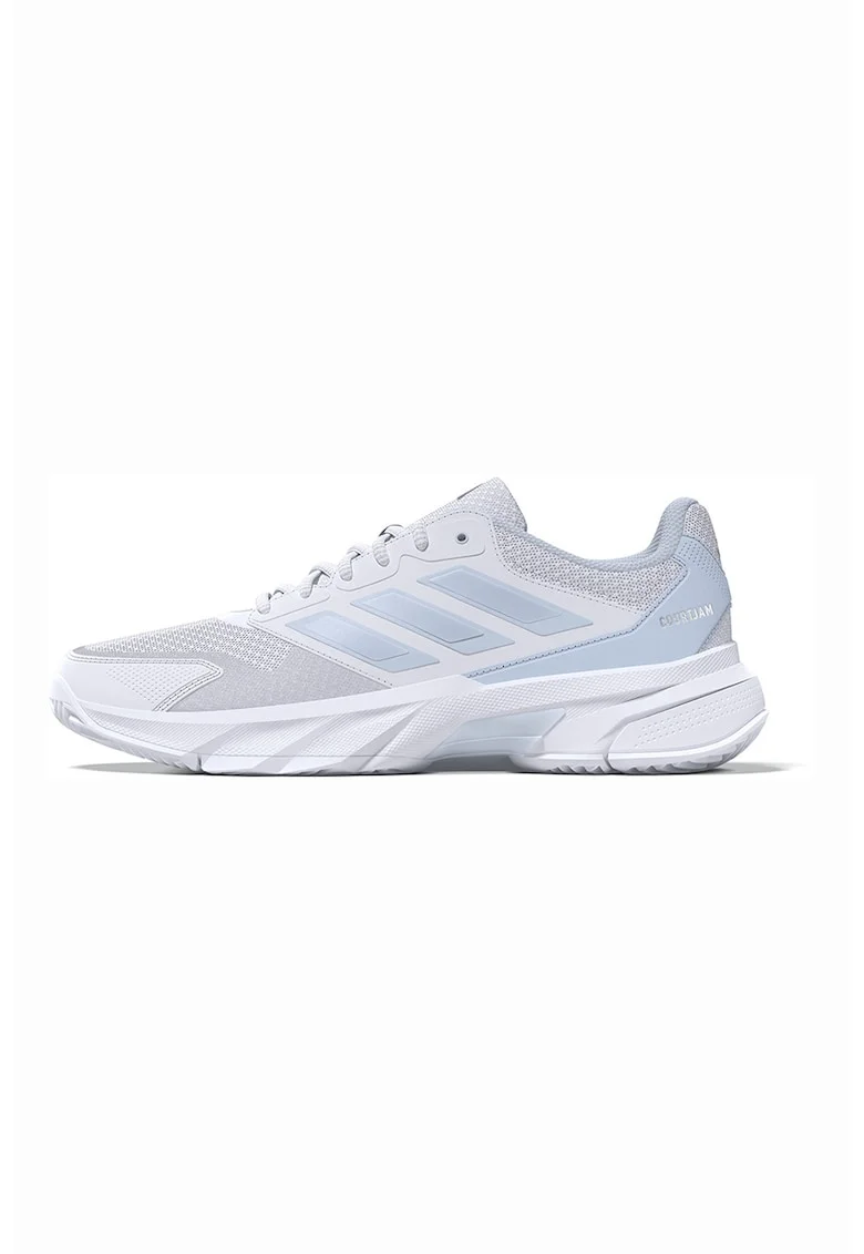 Pantofi sport Court Jam Control 3 low-cut pentru tenis, Alb/Gri deschis/Albastru glaciar