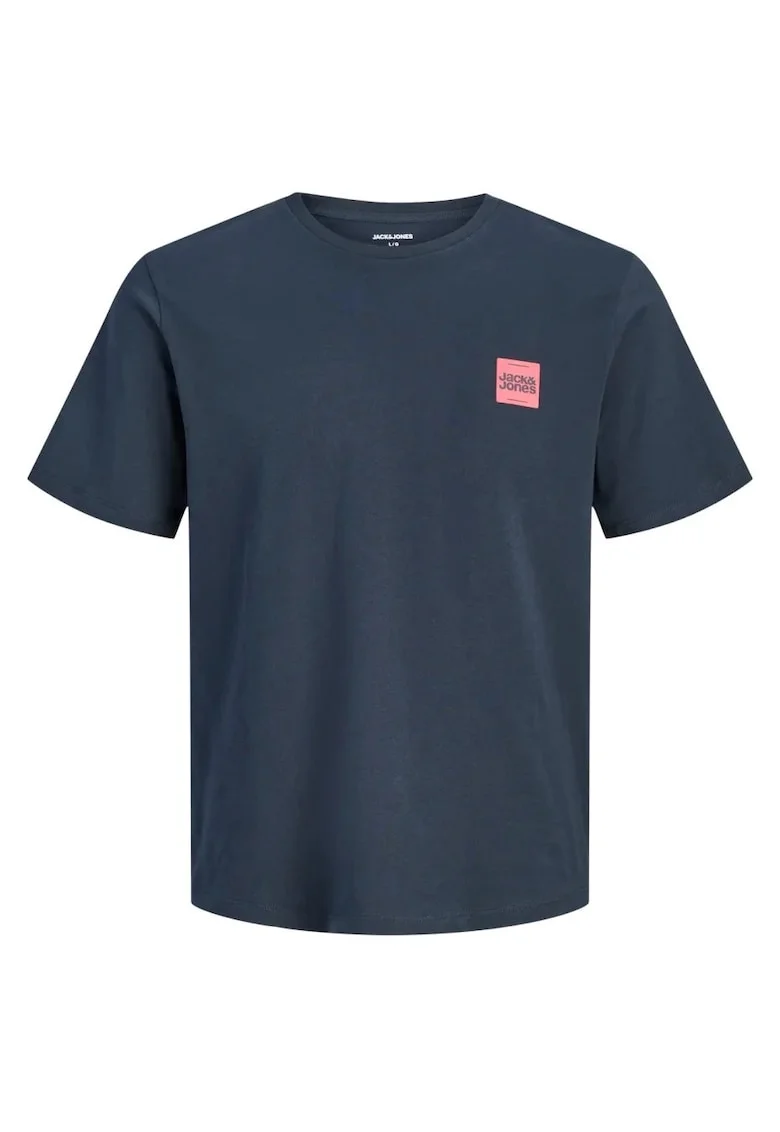 Tricou barbati cu guler rotund, JWHBRANDY, Bleumarin inchis