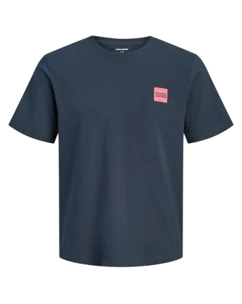 Tricou barbati cu guler rotund, JWHBRANDY, Bleumarin inchis