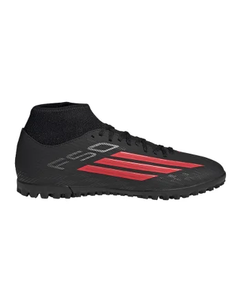 Pantofi sport din material textil cu logo, pentru fotbal F50 Club, Rosu/Negru