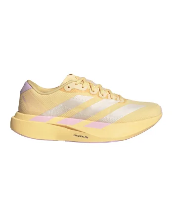 Pantofi Adizero Evo cu logo lateral, pentru alergare, Galben neon/Argintiu