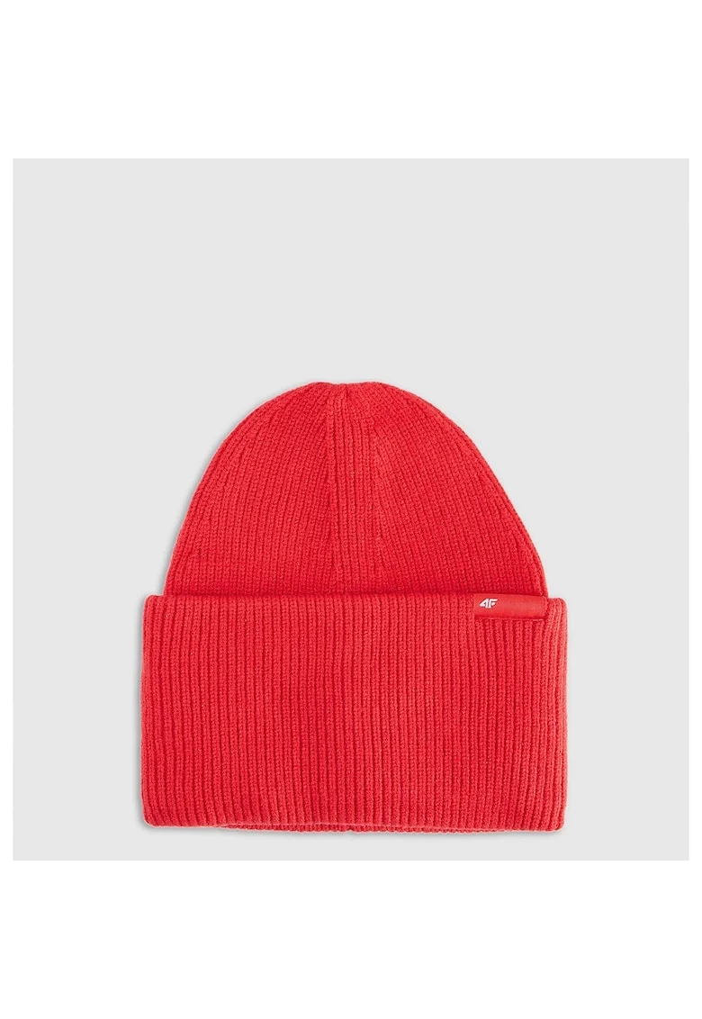 Caciula beanie unisex  rosie, dimensiune universala, material din viscoza