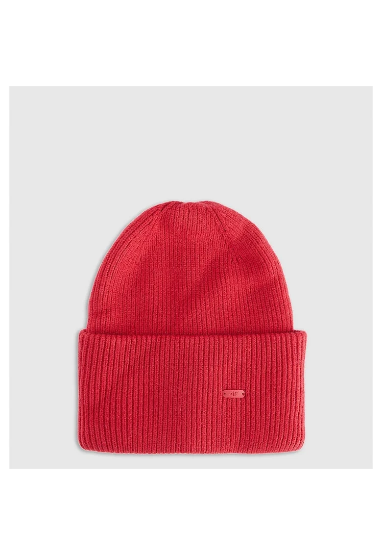 Caciula beanie unisex,  rosie, marime universala, material din viscoza