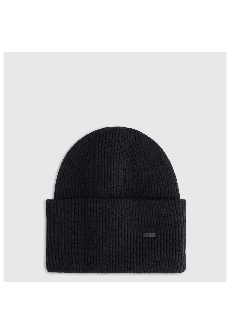 Caciula beanie unisex  neagra, marime universala, din viscoza