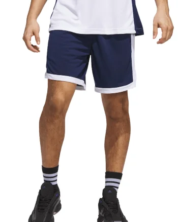 Pantaloni scurti pentru baschet Pulse Speed, Alb/Bleumarin