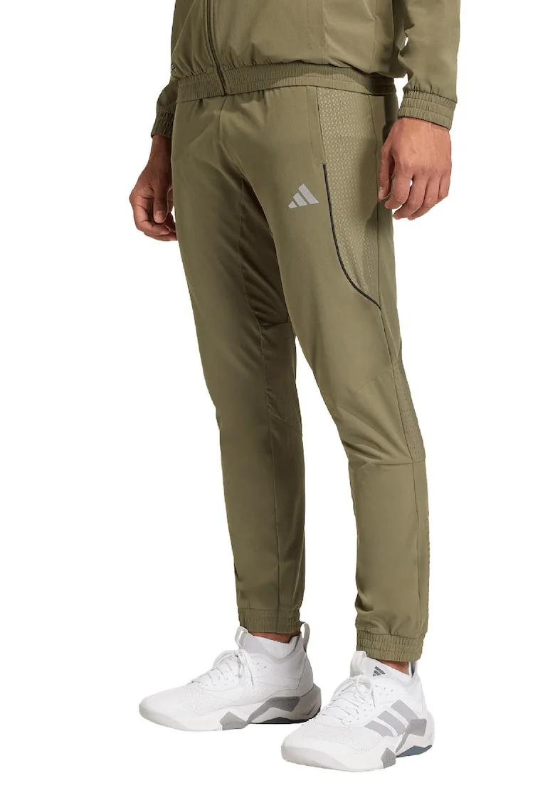 Pantaloni slim fit pentru fitness Tech, Verde sparanghel